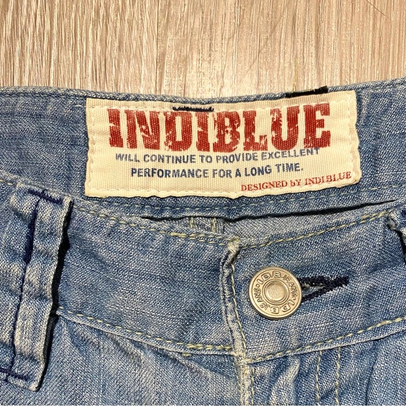 Indiblue Women’s Blue Soft Vintage Denim Jeans Shorts Y2K Stonewash Size Women S - Picture 4 of 9